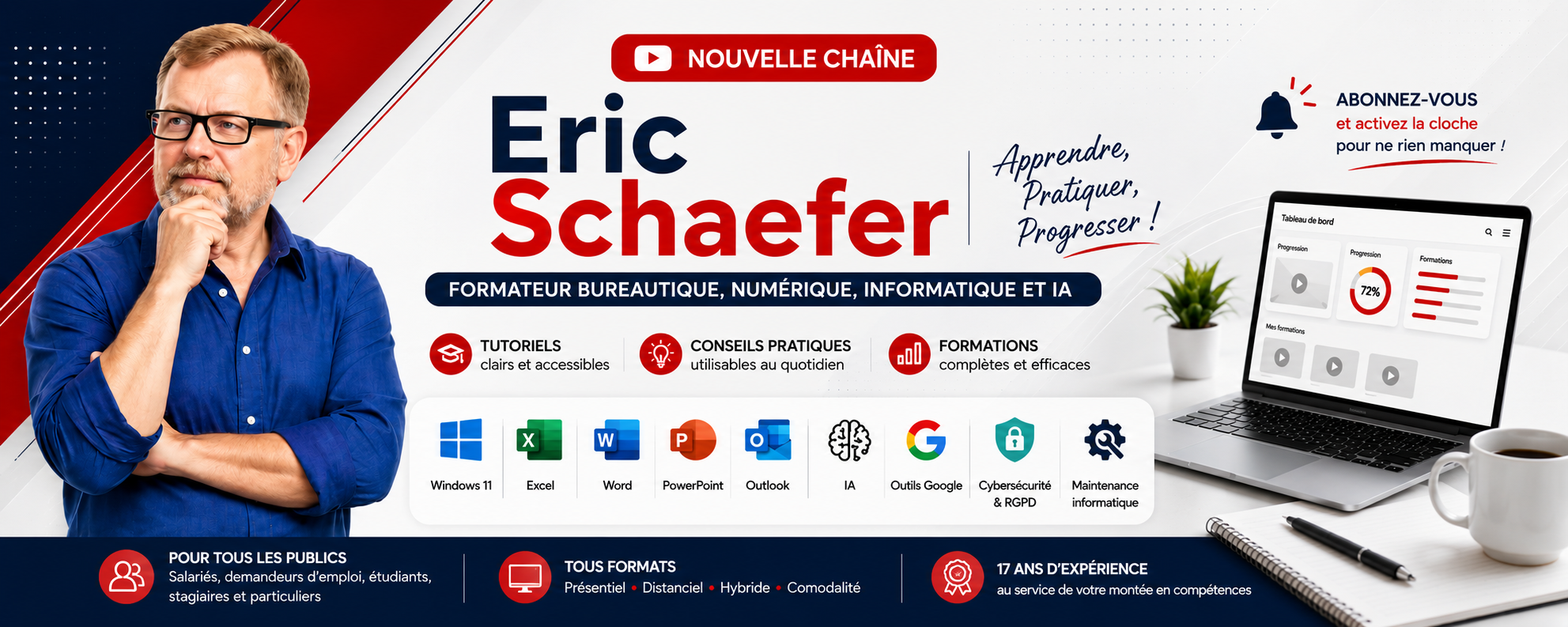 Eric Schaefer, formateur bureautique, numérique, informatique et intelligence artificielle