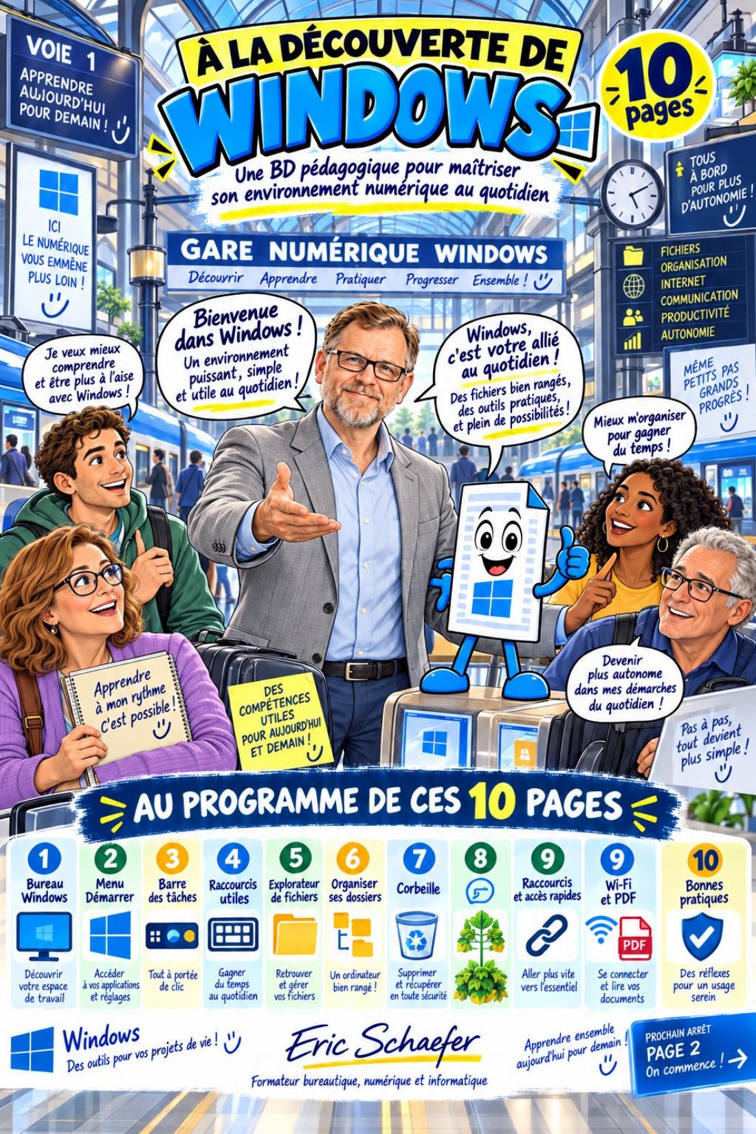 Couverture de la BD pédagogique À la découverte de Windows 11