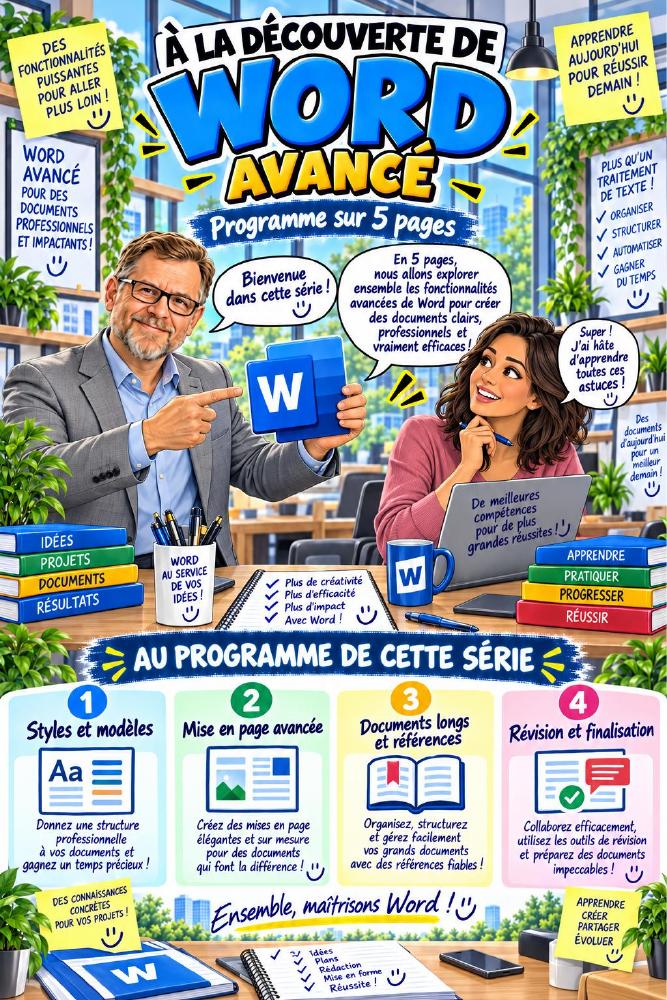Nouvelle couverture de la BD pédagogique Word avancé